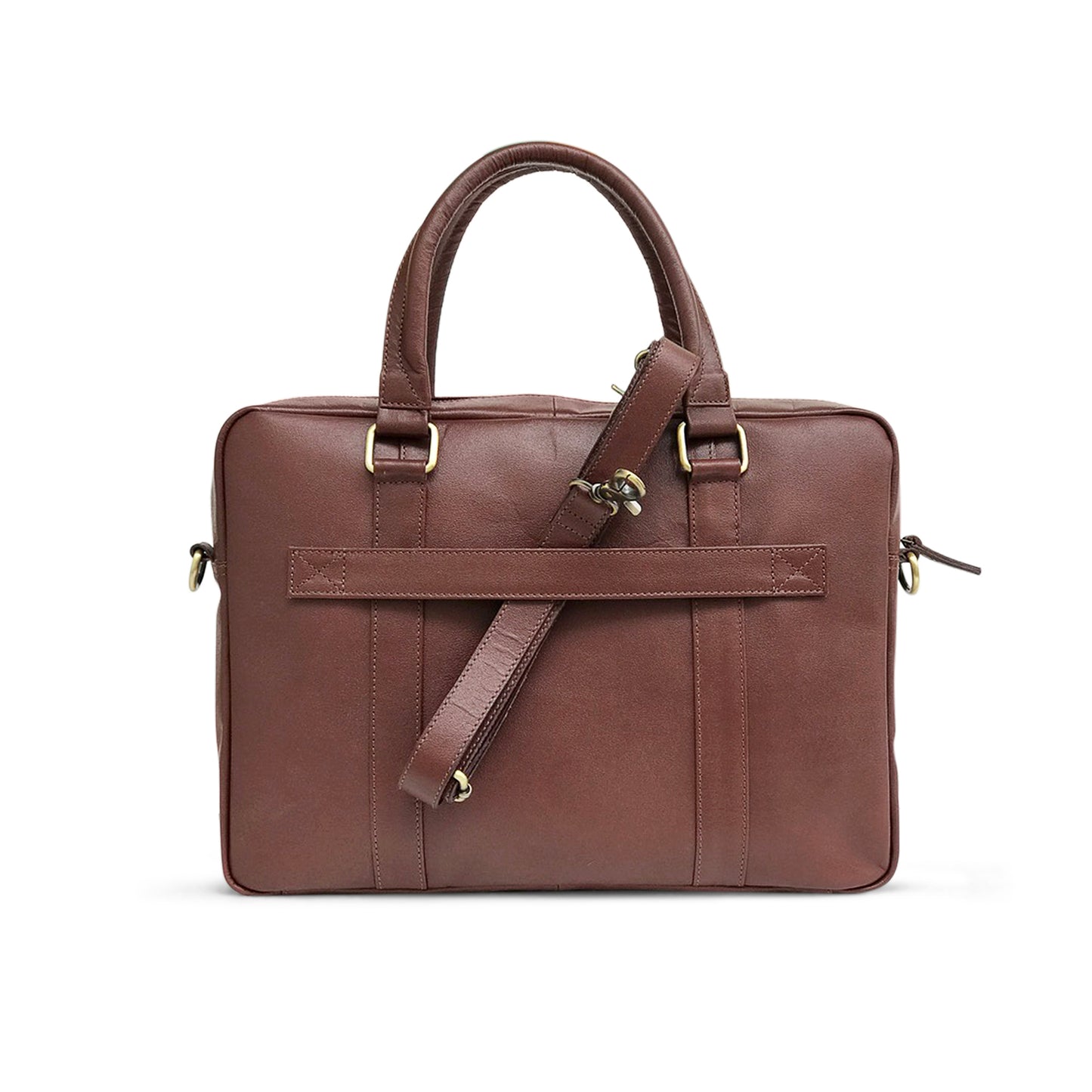Granular Finish Leather Laptop Bag