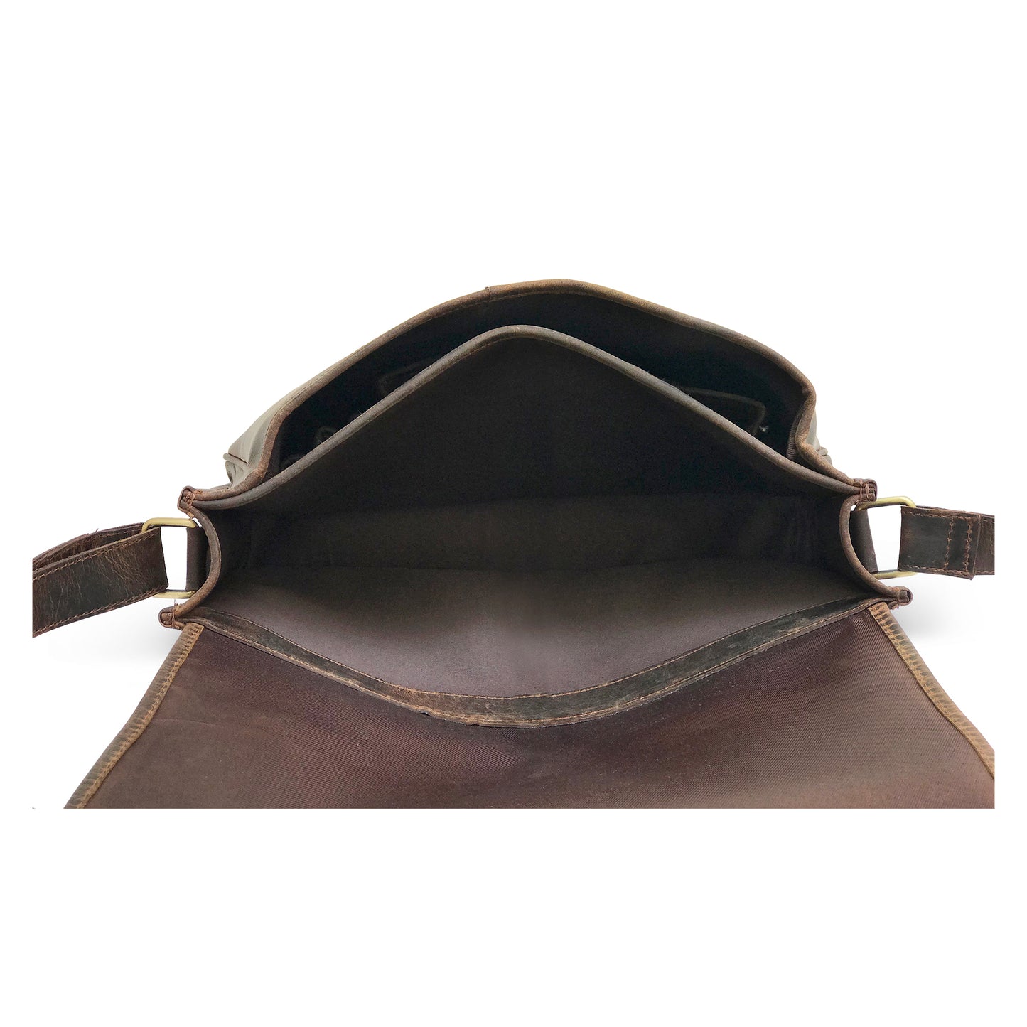 Dark Brown Leather Courier Bag