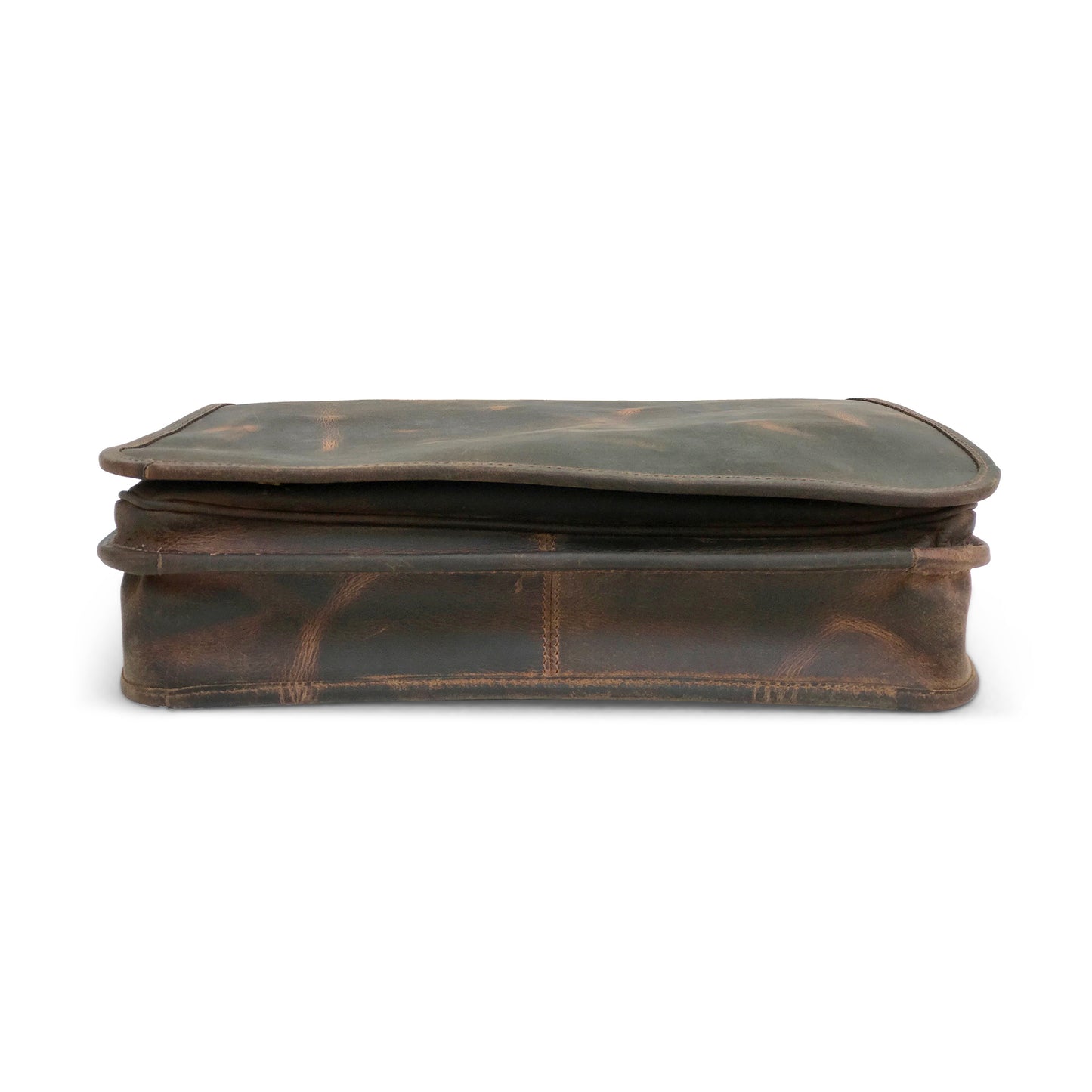Dark Brown Leather Courier Bag