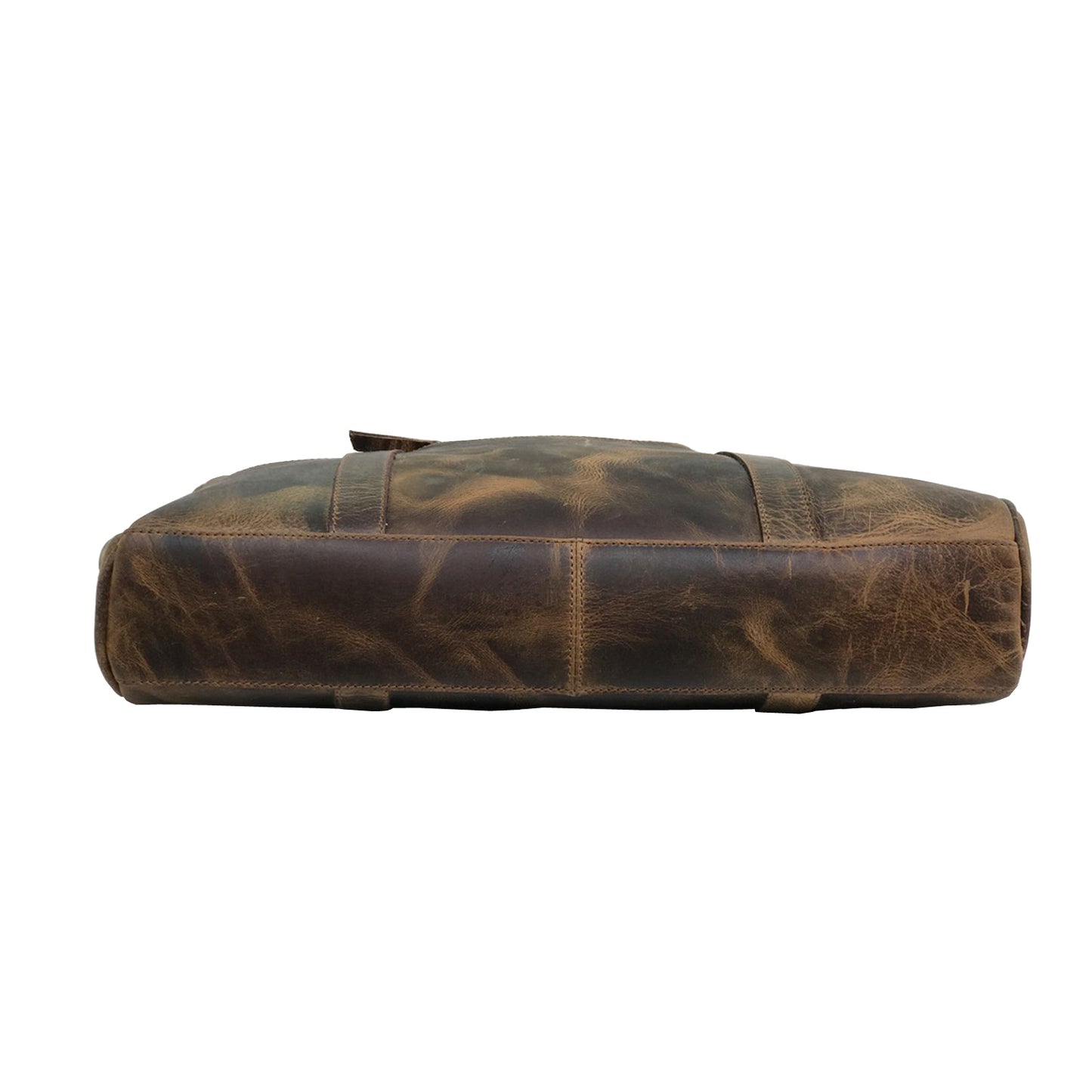 Hunter Brown Leather Laptop Tote Bag