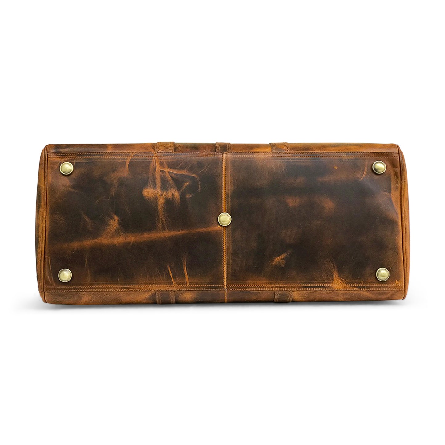 Brown Leather Duffle Bag