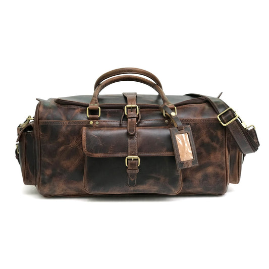Personalized Leather Weekend Bag