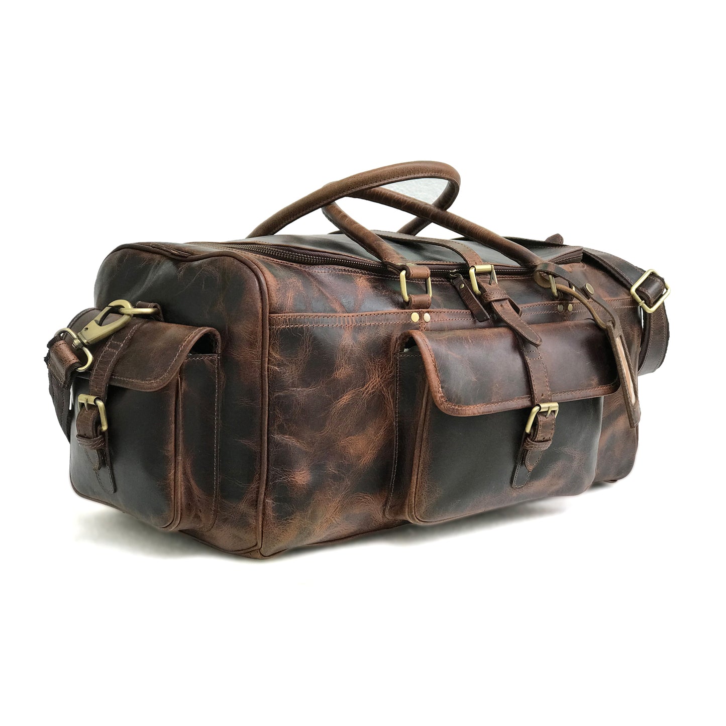 Personalized Leather Weekend Bag