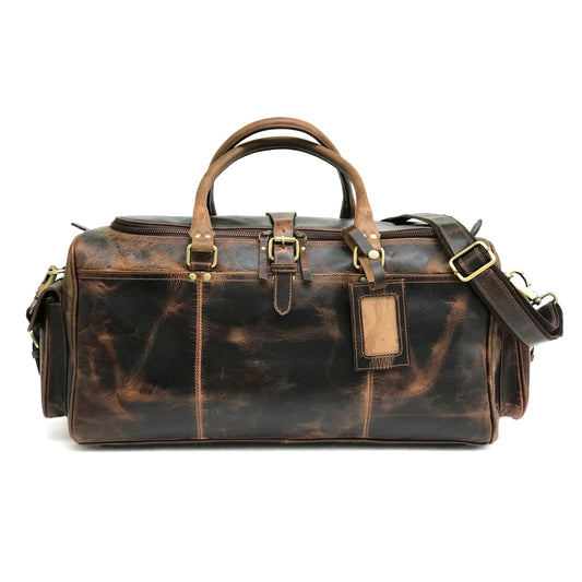 Hard Wax Leather Weekender Bag