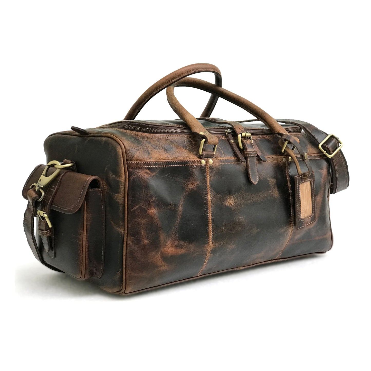 Hard Wax Leather Weekender Bag