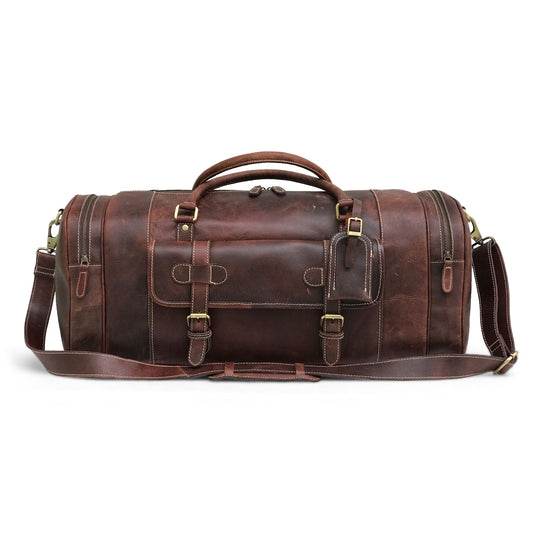Full Grain Leather Overnight Bag