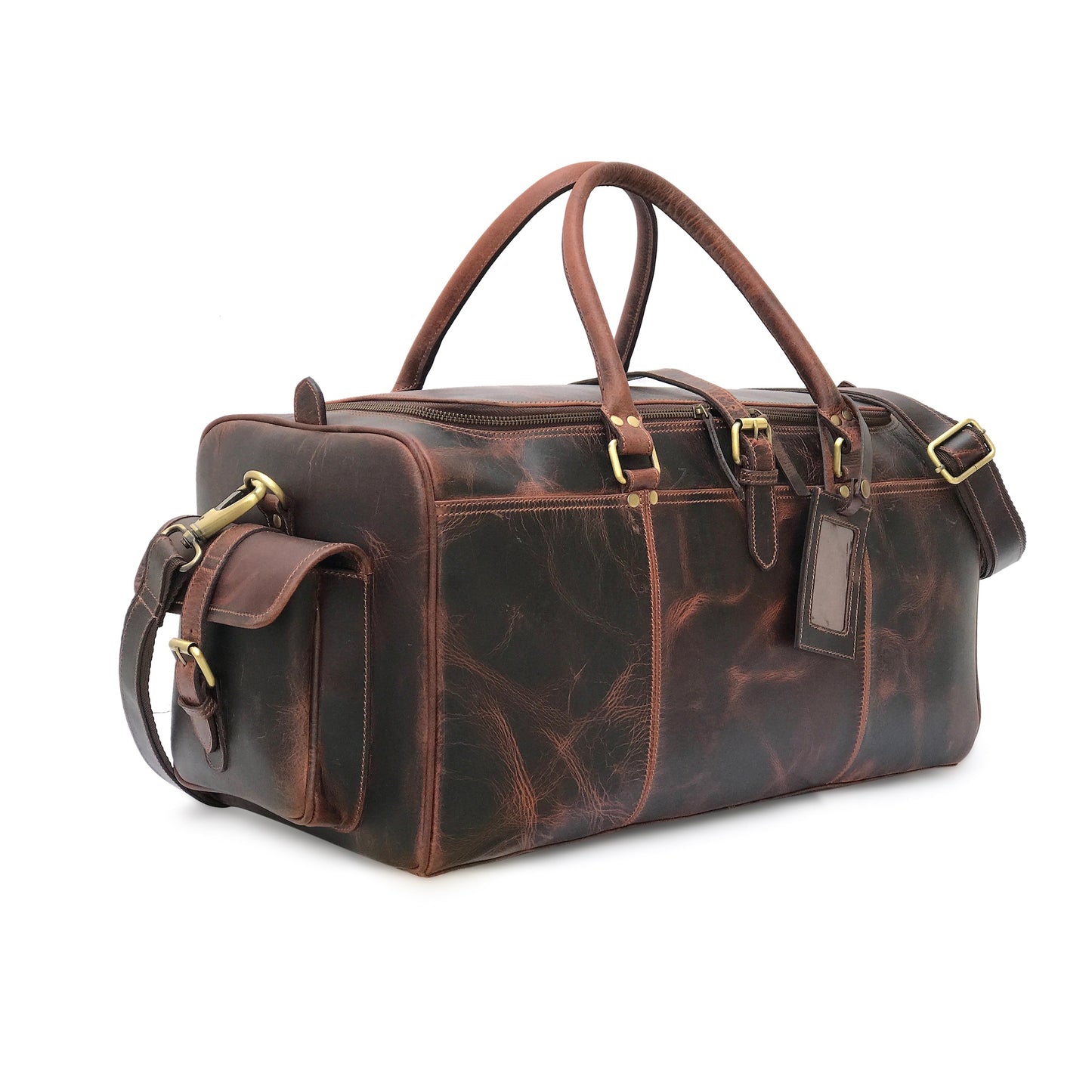 Hard Wax Leather Weekender Bag