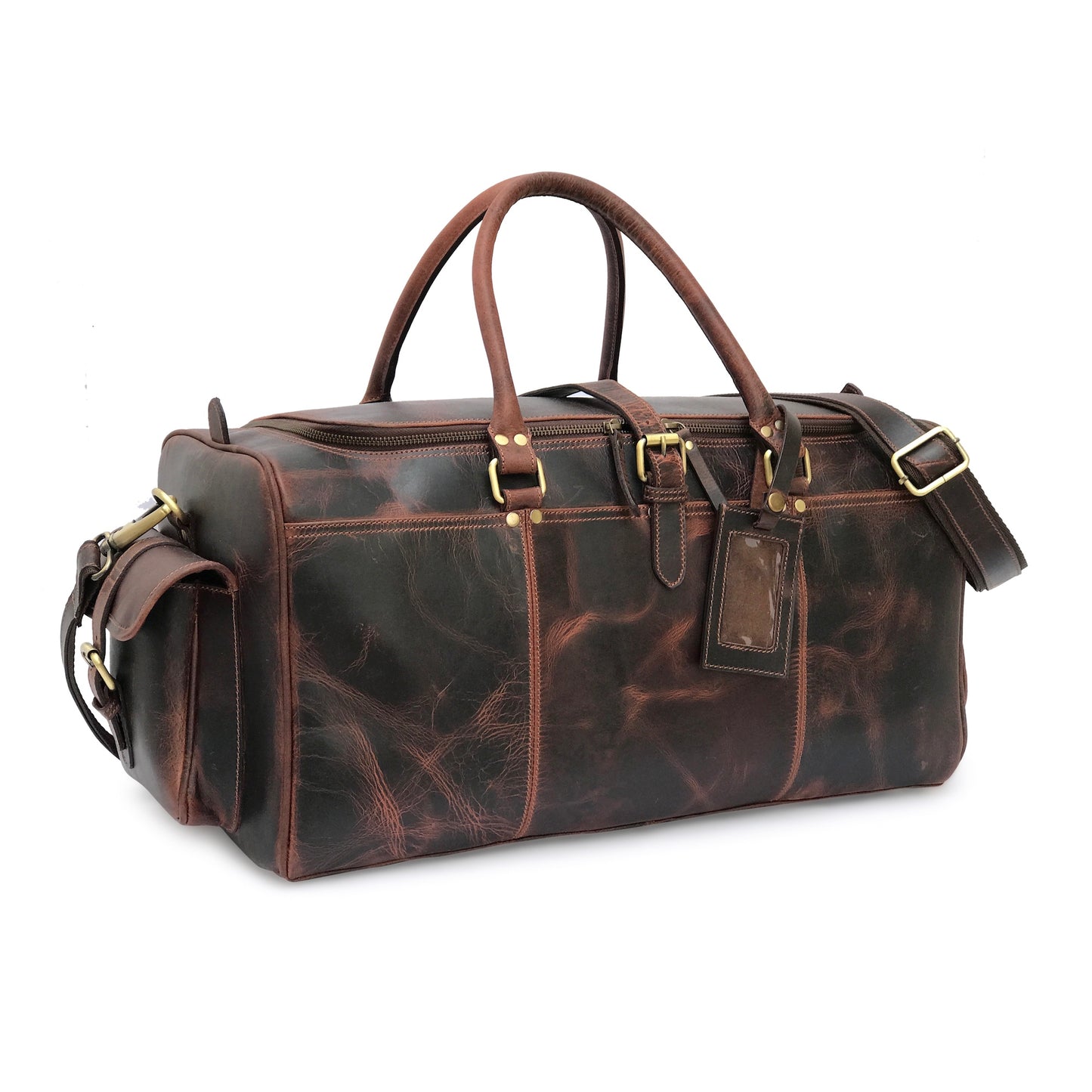 Hard Wax Leather Weekender Bag