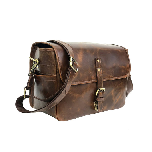 Glossy Leather Camera Bag