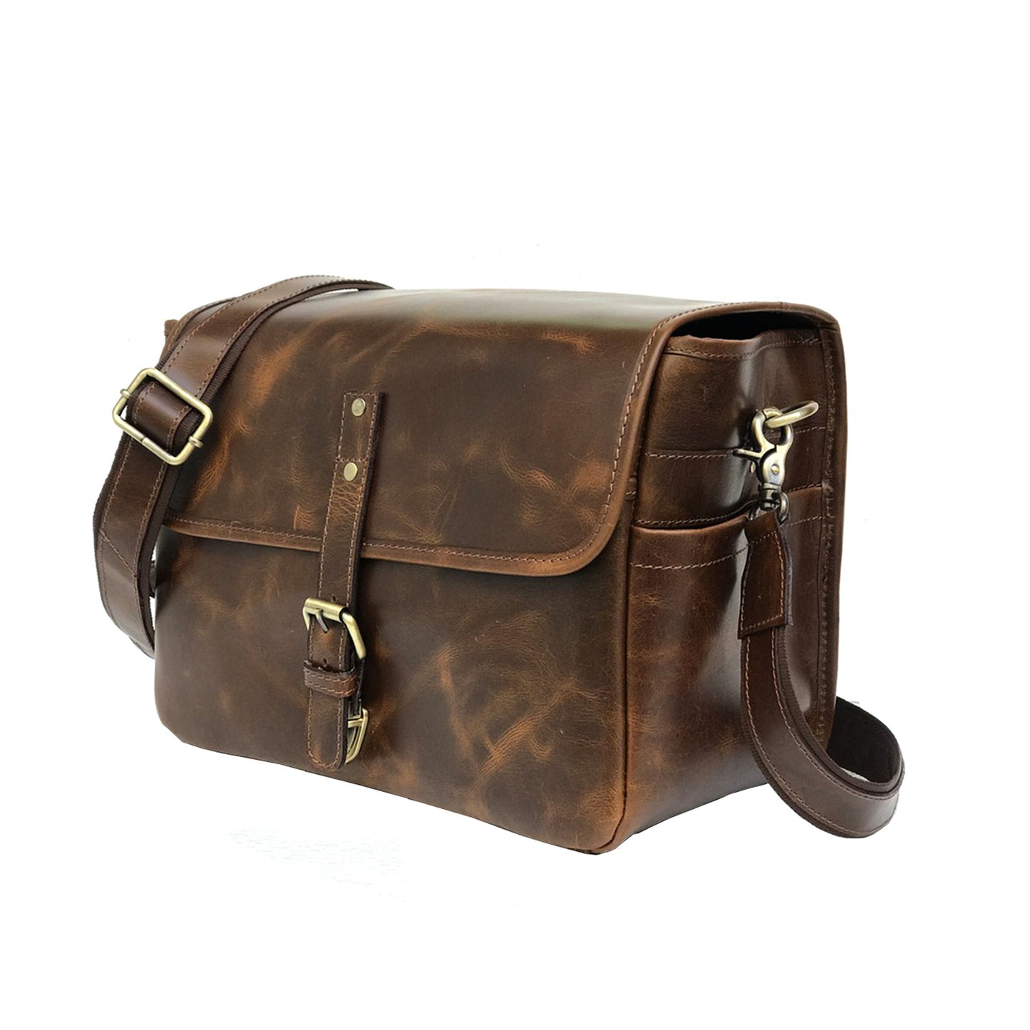 Glossy Leather Camera Bag