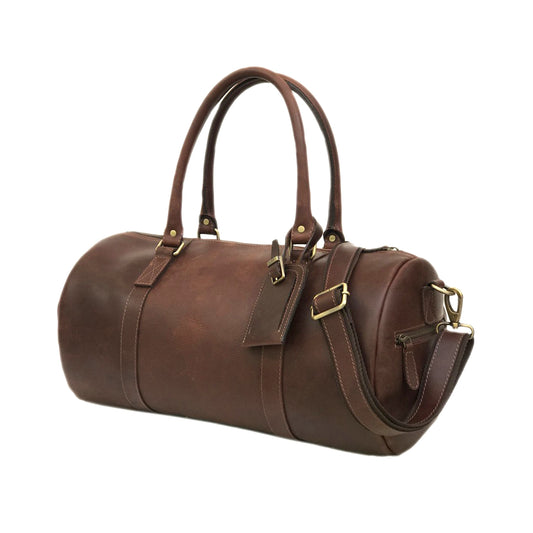 Full Grain Calf Leather Gym Bag