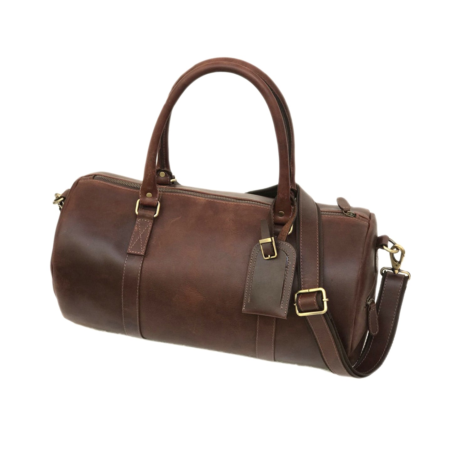 Full Grain Calf Leather Gym Bag