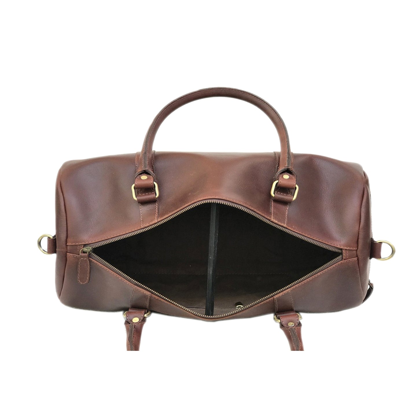 Full Grain Calf Leather Gym Bag