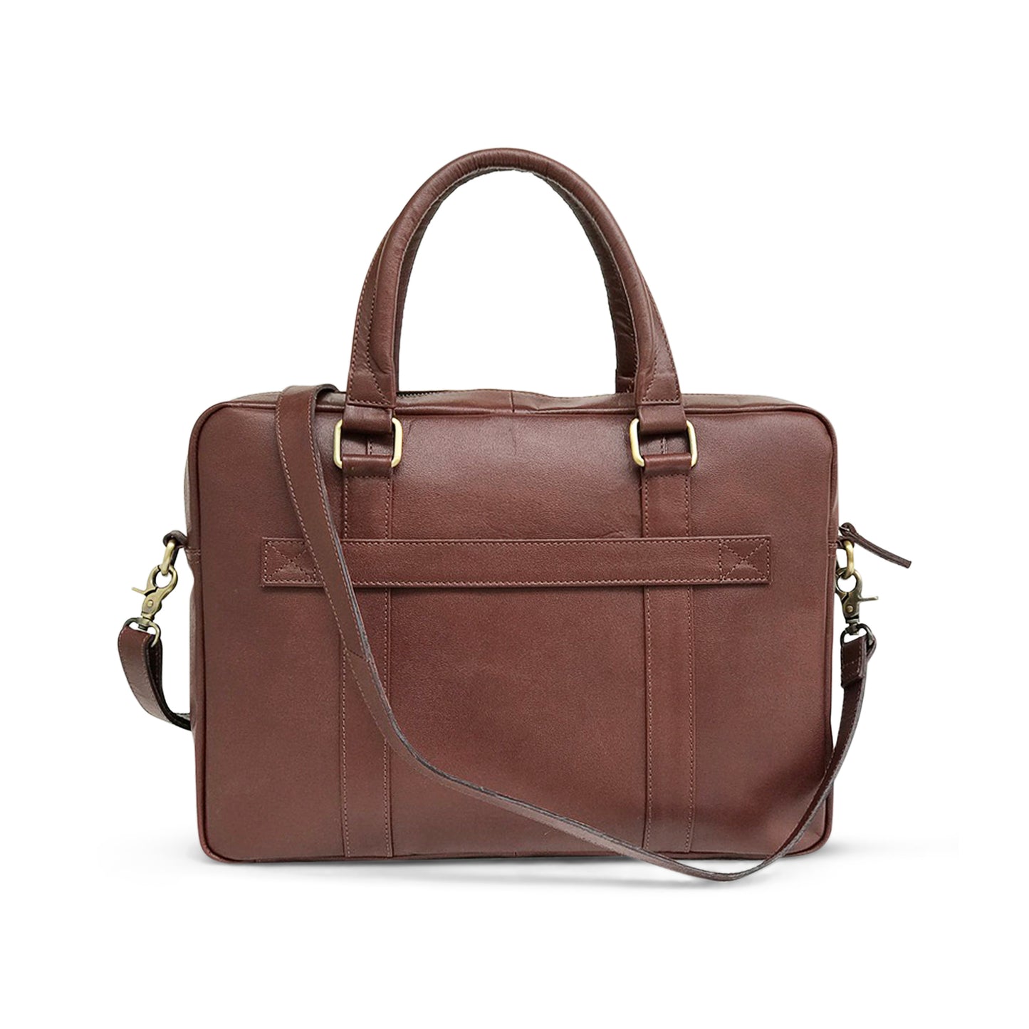 Granular Finish Leather Laptop Bag