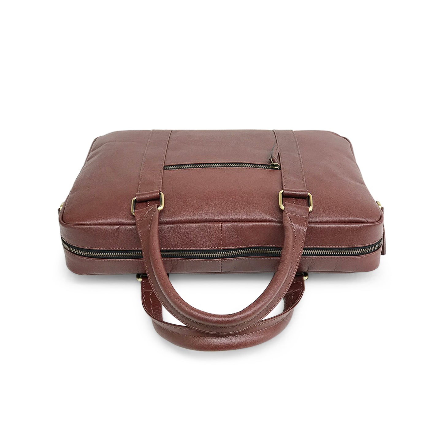 Granular Finish Leather Laptop Bag