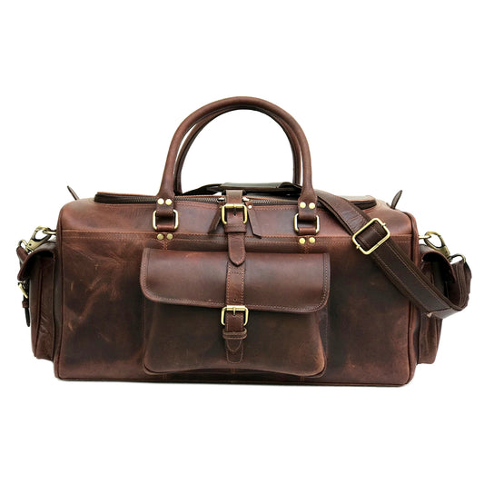 Dark Brown leather Travel Bags