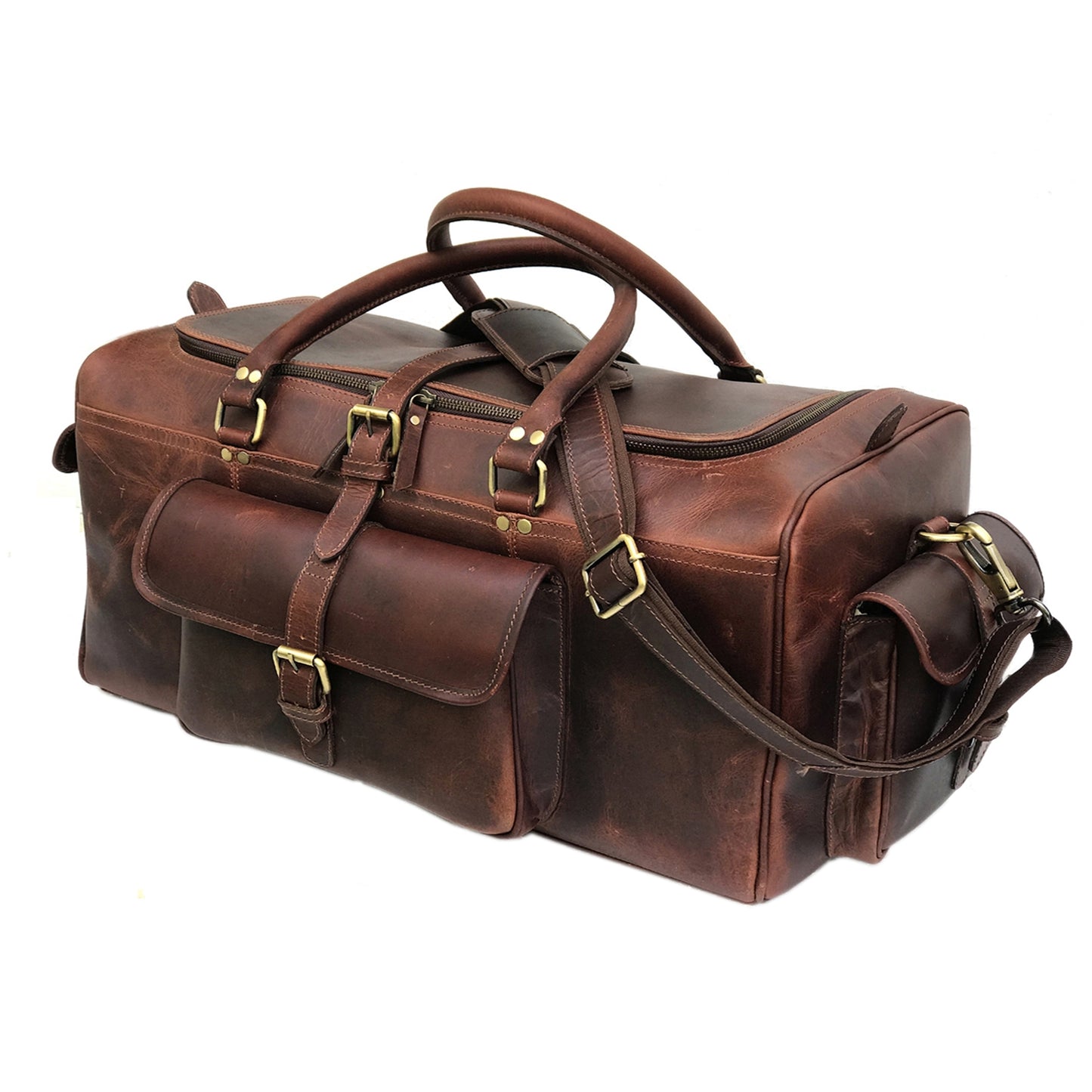 Dark Brown leather Travel Bags